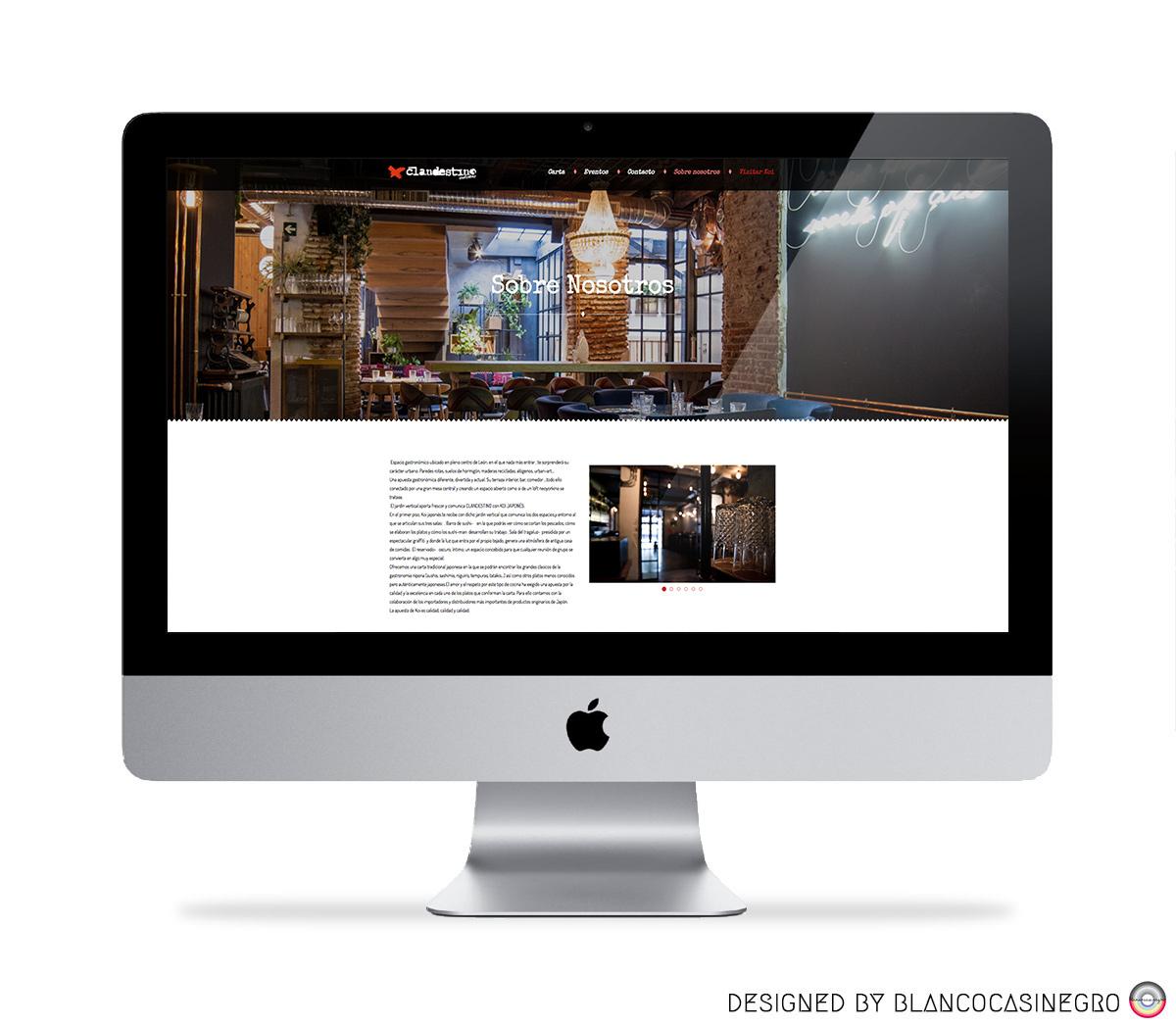Clandestino || Creación de página web para restaurante en León